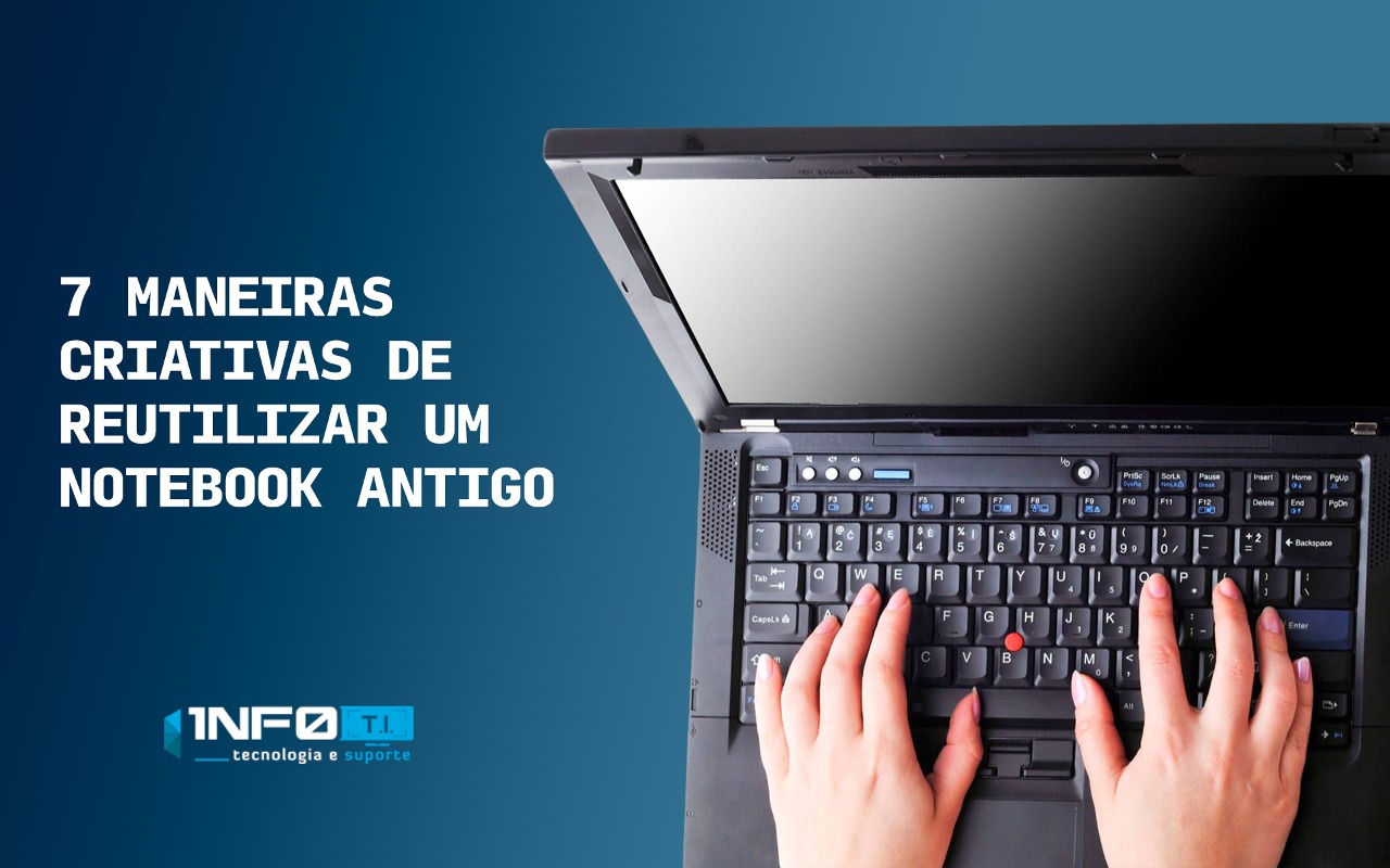 lustração de um notebook antigo sendo transformado em ferramentas criativas e funcionais. Sete maneiras de reutilizar notebooks antigos 7 maneiras criativas de reutilizar um notebook antigo